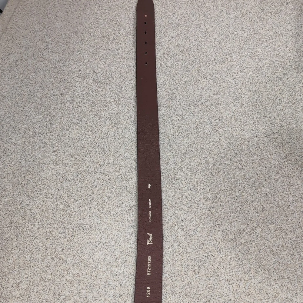 Fossil Brown Leather Belt, Size Men's Large